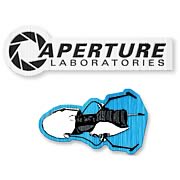 Portal 1980s Aperture Logo and Portal Gun Patch 2-Pack